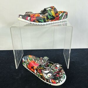 Ash Floral Print Double Strap Sandals